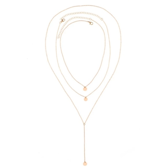 💎[3 for $15]💎 Triple Layer Disc Necklace - Picture 2 of 5